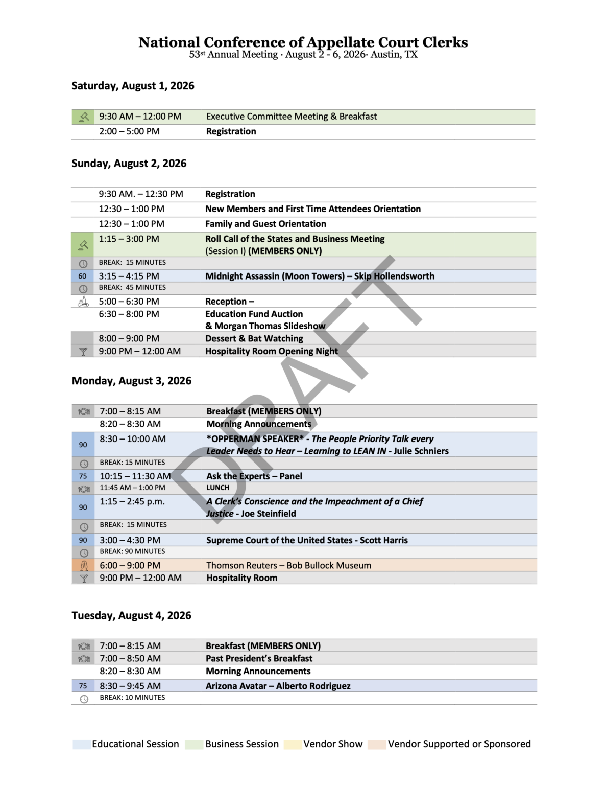 Conference Countdown: Draft Agenda Now Available! – THE DOCKET